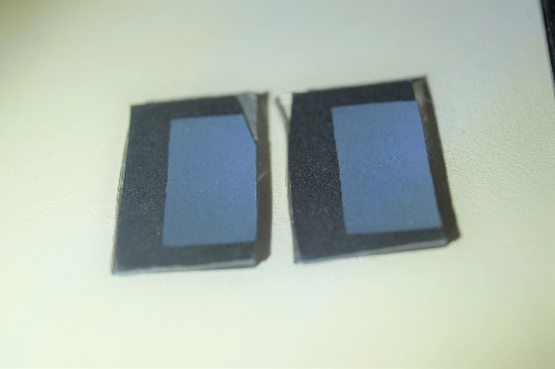 Deposited wax from blueberries